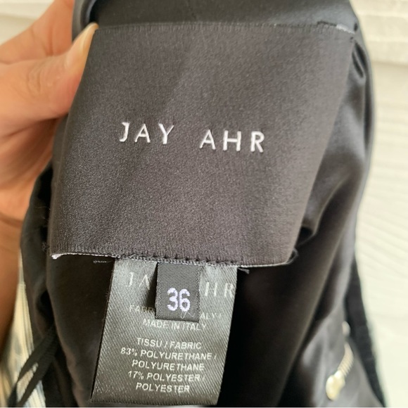 Jay Ahr one Sleeve mini dress size 36 zipper details lined rushing bodycon - Picture 10 of 16